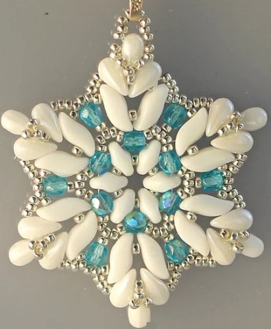 beaded snowflake