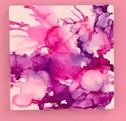 alcohol ink coaster