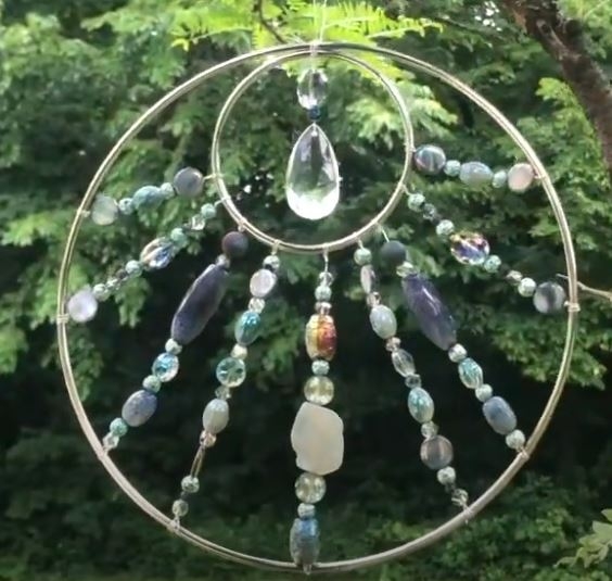 beaded round suncatcher