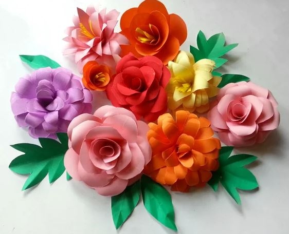 bouquet of paper flowers