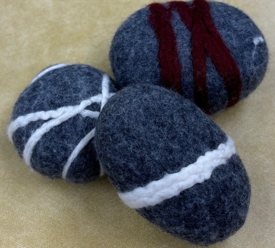 felted rocks